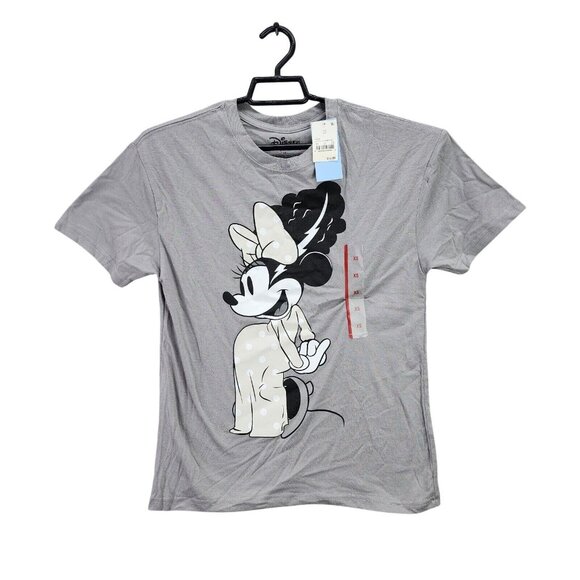 Womens Disney Minnie Mouse T Shirt Halloween Gray Black White Franken Bride XS - Picture 1 of 6